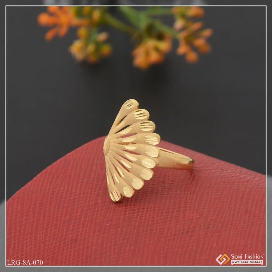 1 Gram Gold Plated Charming Design Stunning Design Ring for Ladies - Style LRG-070