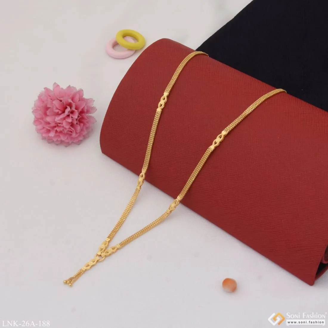 1 Gram Gold Plated Fashion-Forward Gorgeous Design Chain for Ladies - Style A188