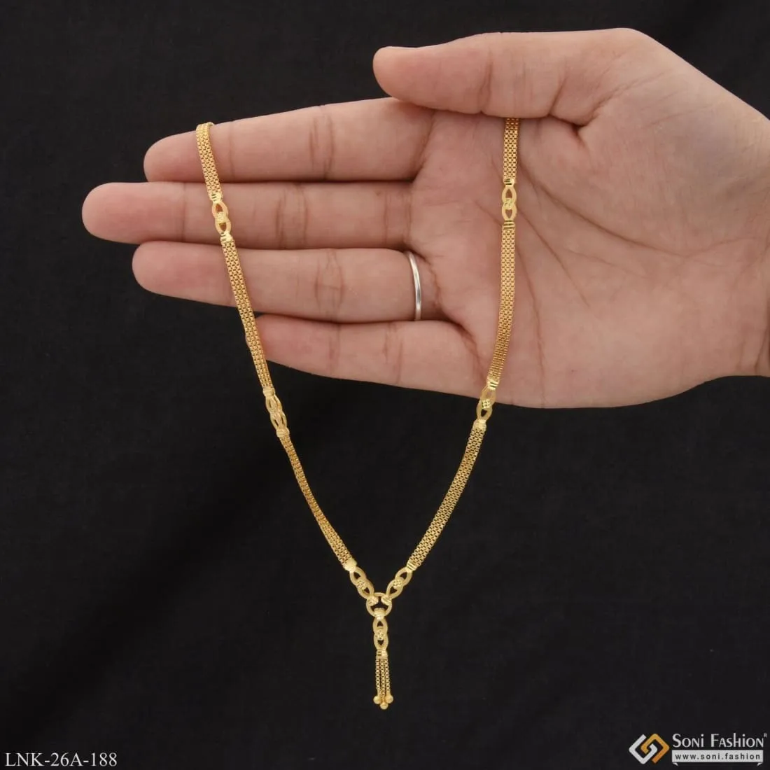 1 Gram Gold Plated Fashion-Forward Gorgeous Design Chain for Ladies - Style A188