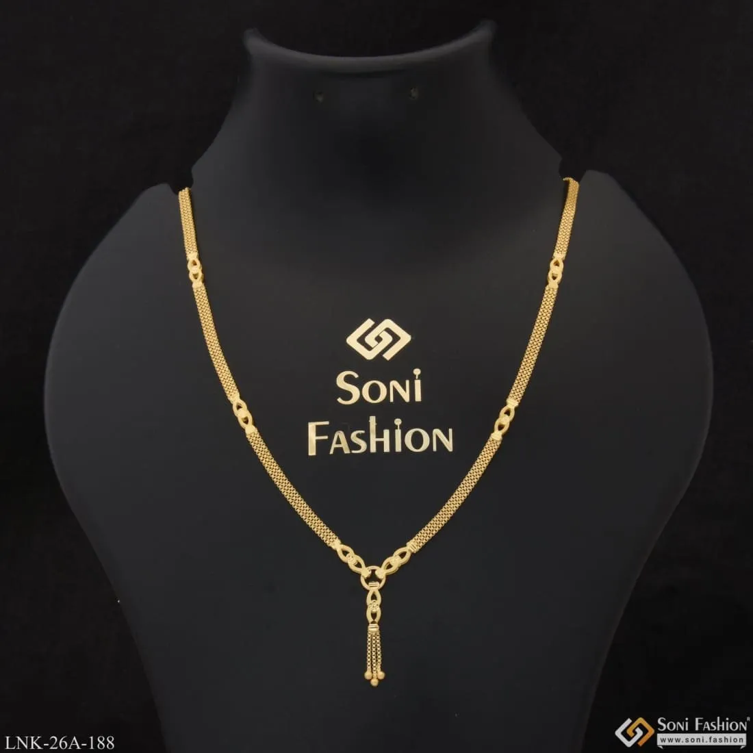 1 Gram Gold Plated Fashion-Forward Gorgeous Design Chain for Ladies - Style A188