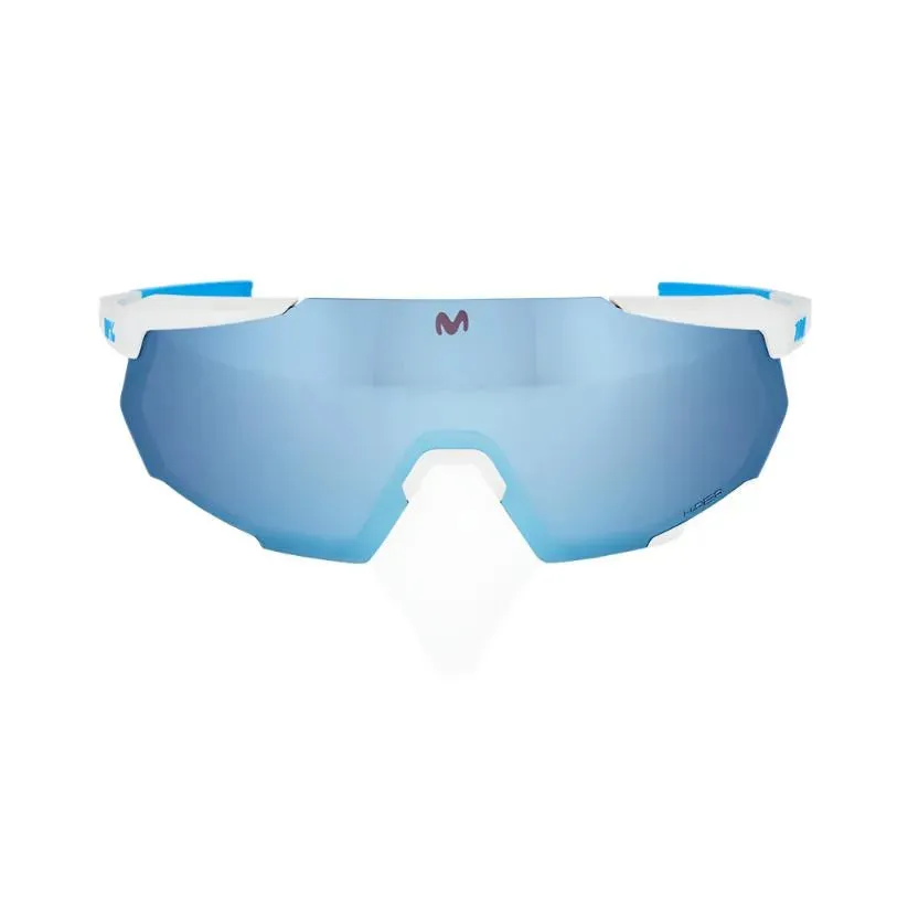 100% Racetrap 3.0 Sport Sunglasses (Blue Multilayer/SE Movistar Team White)