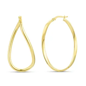 14K Gold Elephant Hoop Earrings