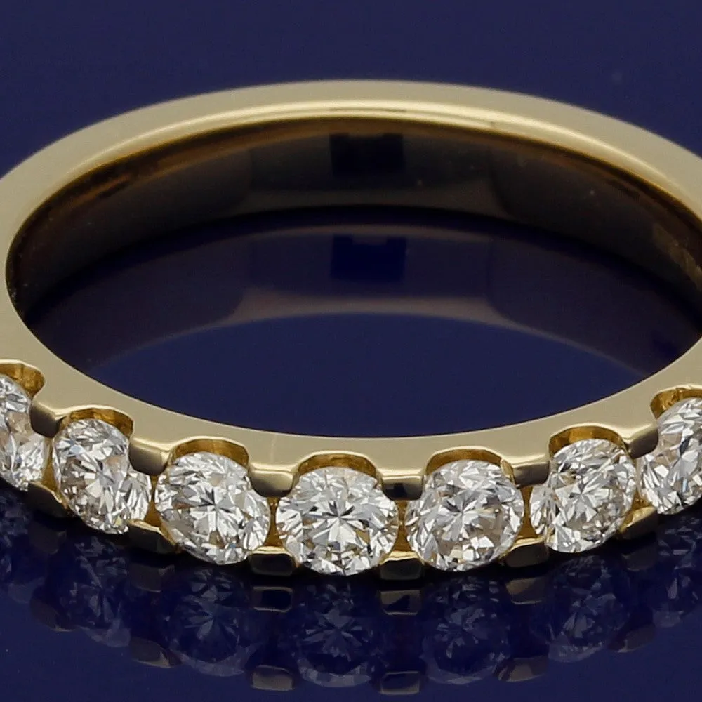 18ct Yellow Gold Diamond Half Eternity Ring