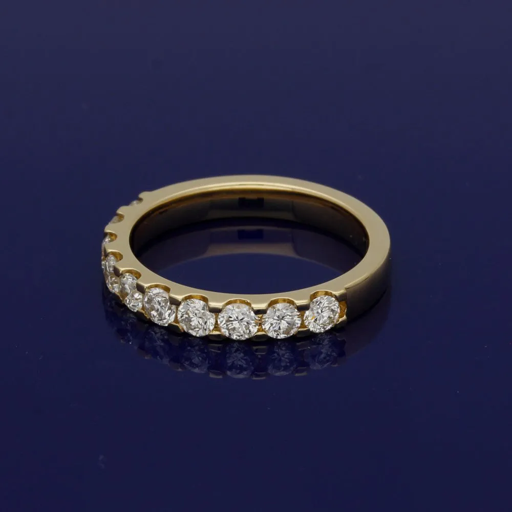 18ct Yellow Gold Diamond Half Eternity Ring