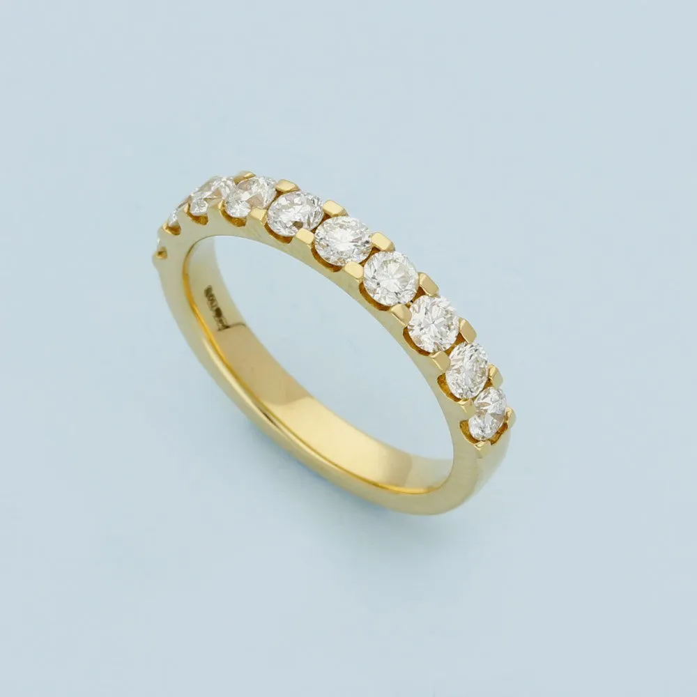 18ct Yellow Gold Diamond Half Eternity Ring