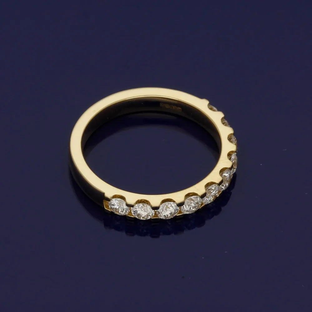 18ct Yellow Gold Diamond Half Eternity Ring