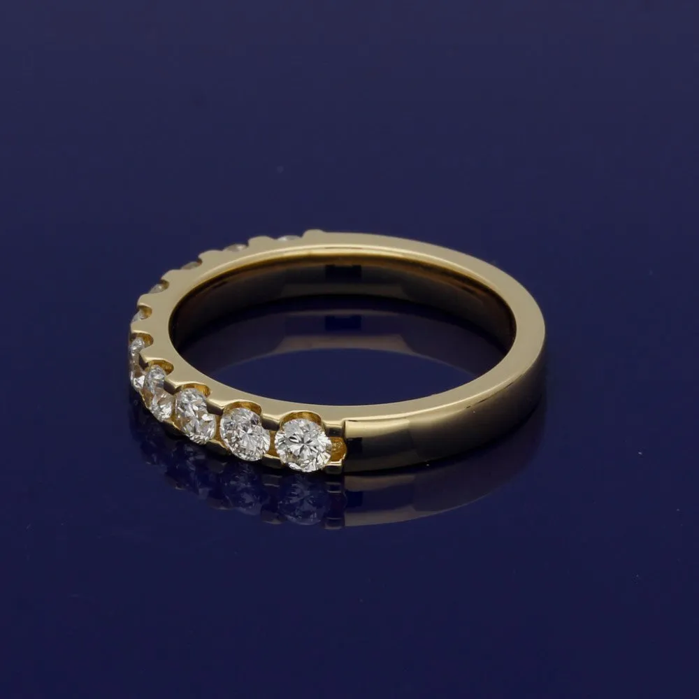 18ct Yellow Gold Diamond Half Eternity Ring