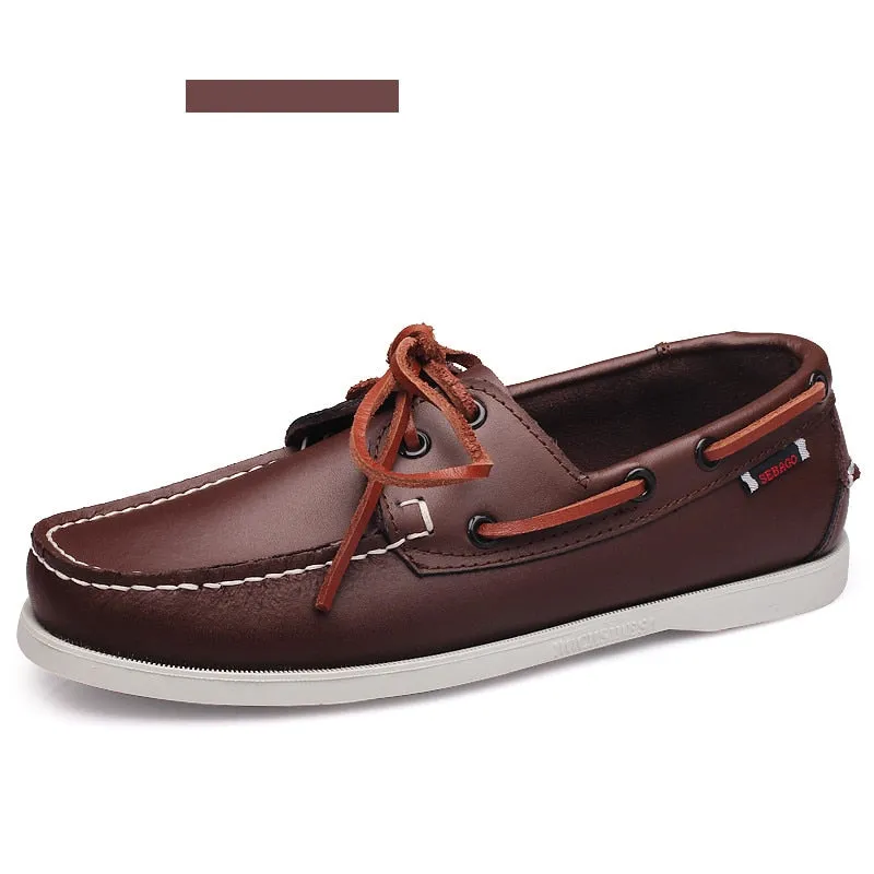 2023 Men Shoes Fashion Loafers Men Comfy Leather Drive Footwear Casual Men's Boat Footwear Slip on Shoes Leisure Walk Lazy Shoes