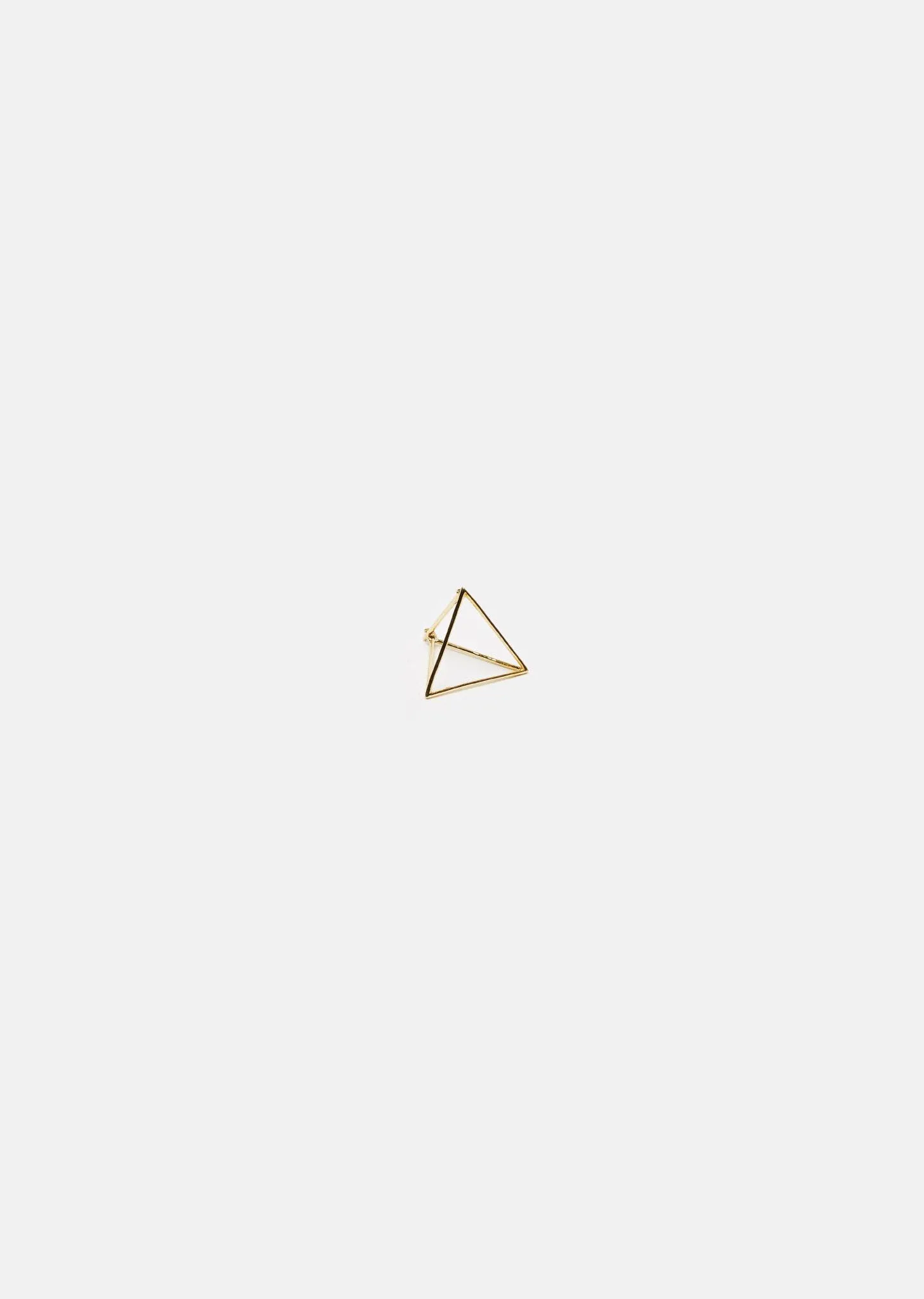 3D Triangle Earring 20mm, Single