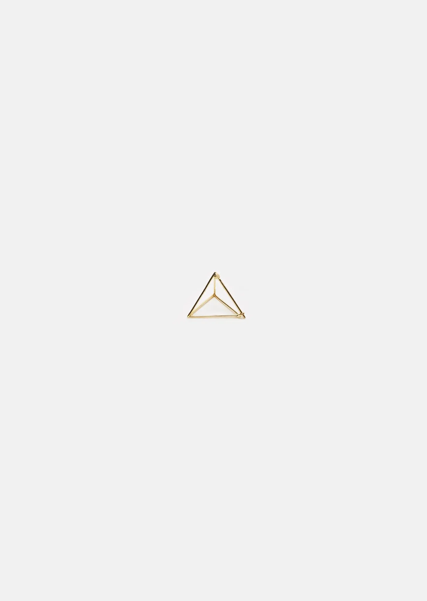 3D Triangle Earring 20mm, Single