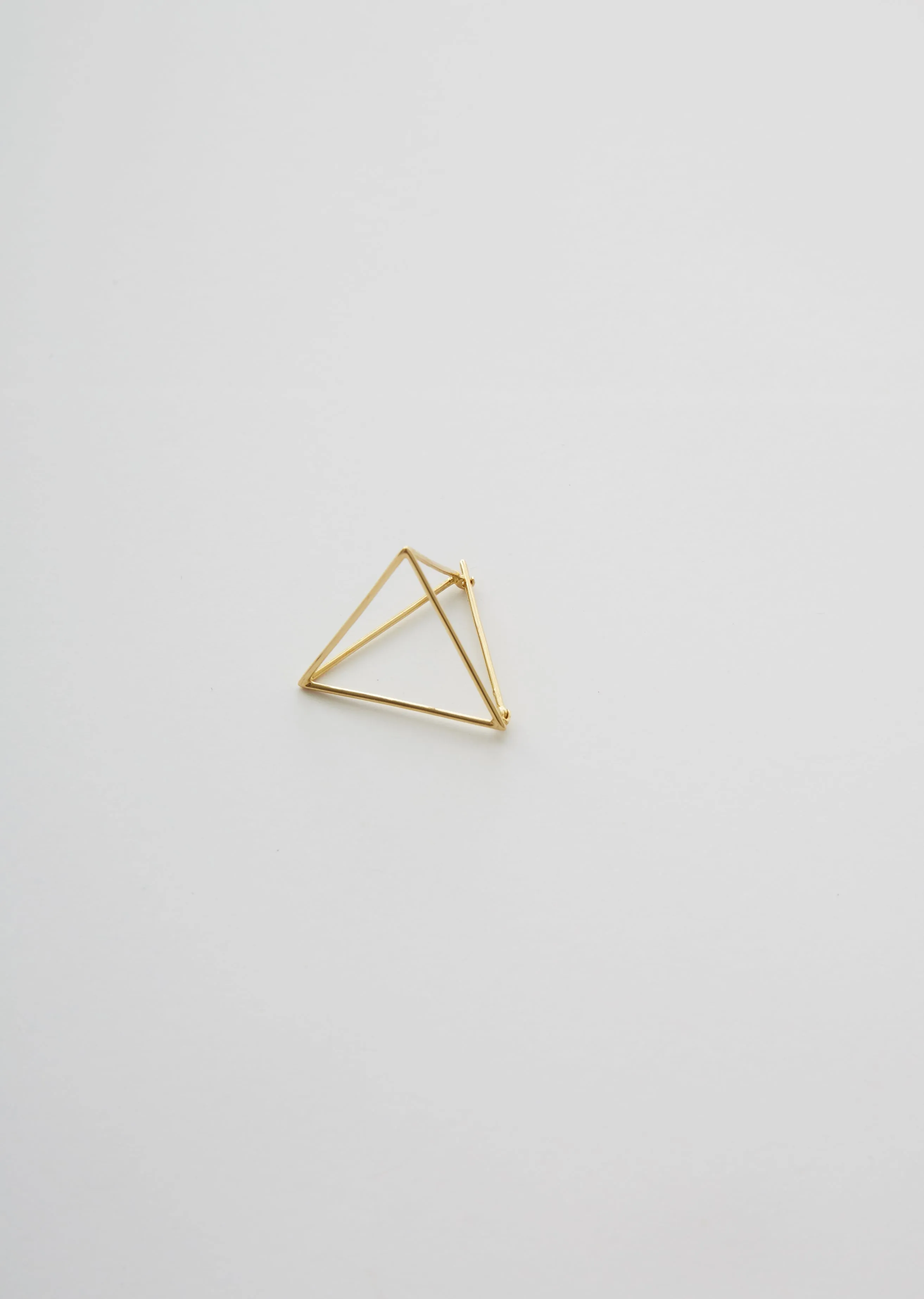 3D Triangle Earring — 20mm