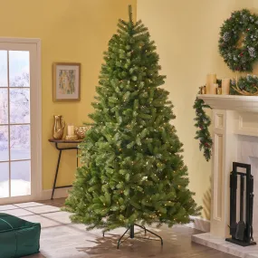 7-Foot Mixed Spruce Hinged Artificial Christmas Tree - NH492703