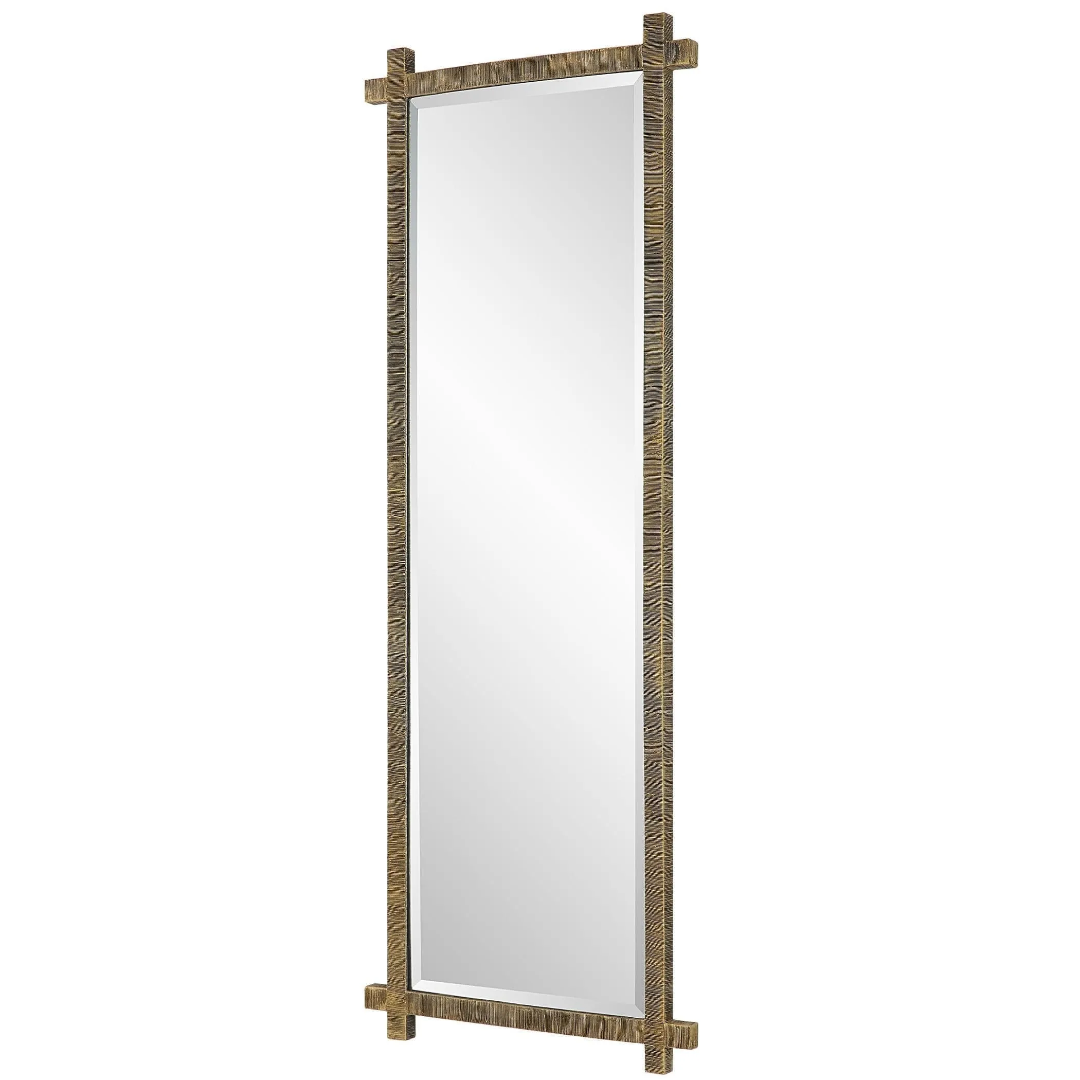 Abanu Ribbed Gold Dressing Mirror