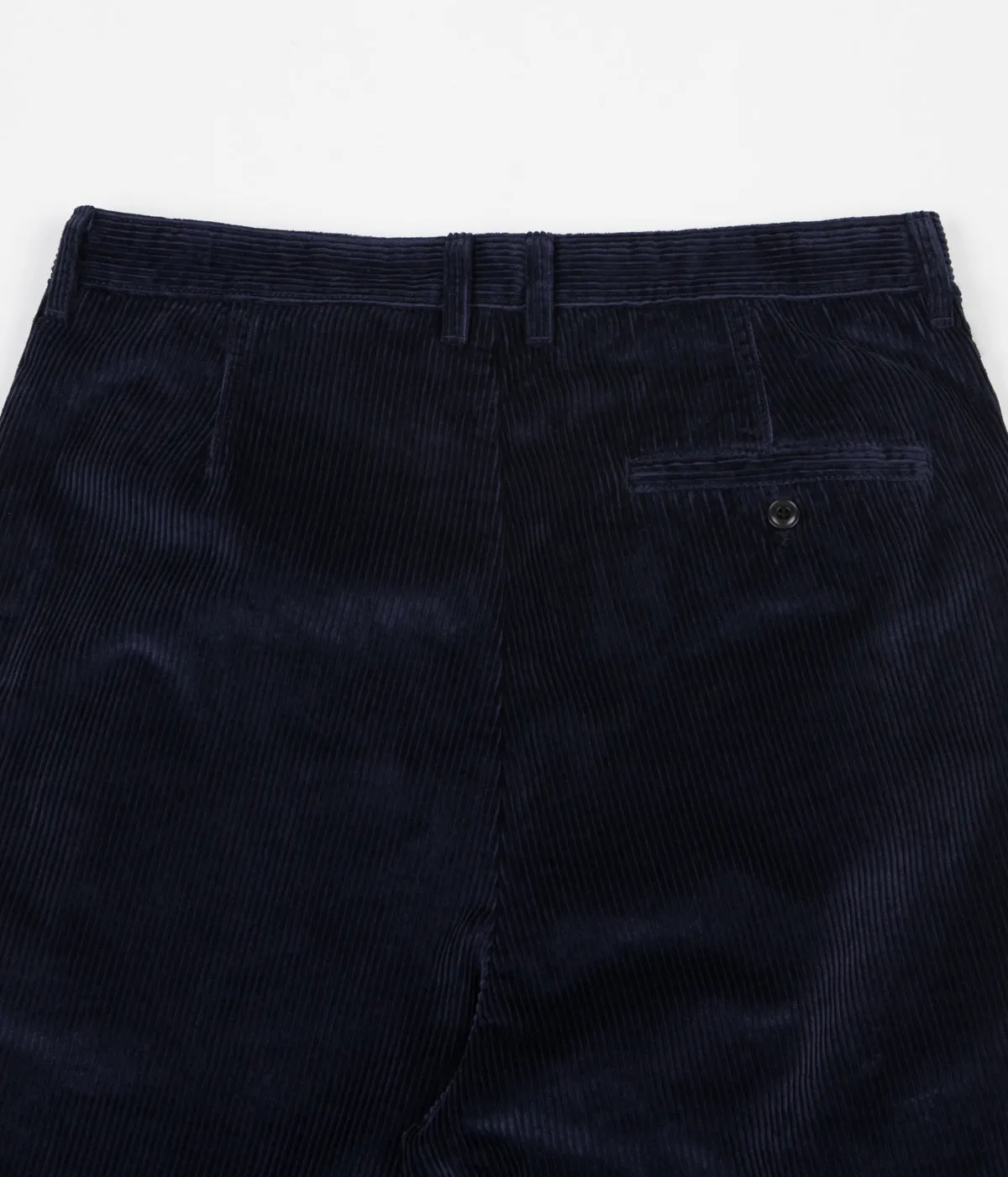 Albam Cord Pleat Trousers - Navy