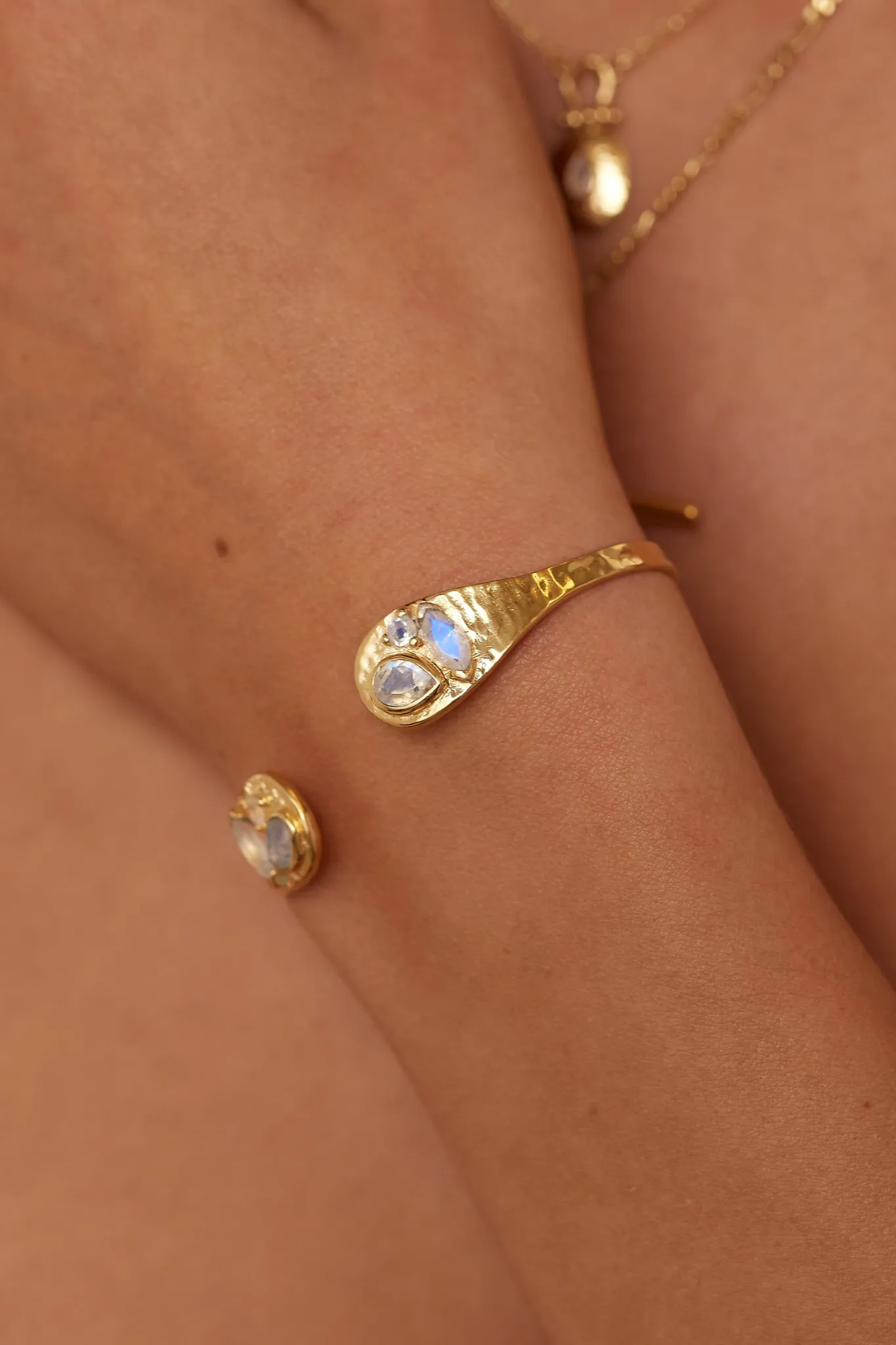 Alessia Moonstone Gold Cuff