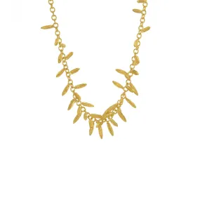 Alex Monroe Fennel Kissing Seed Necklace - 22ct Gold Plate