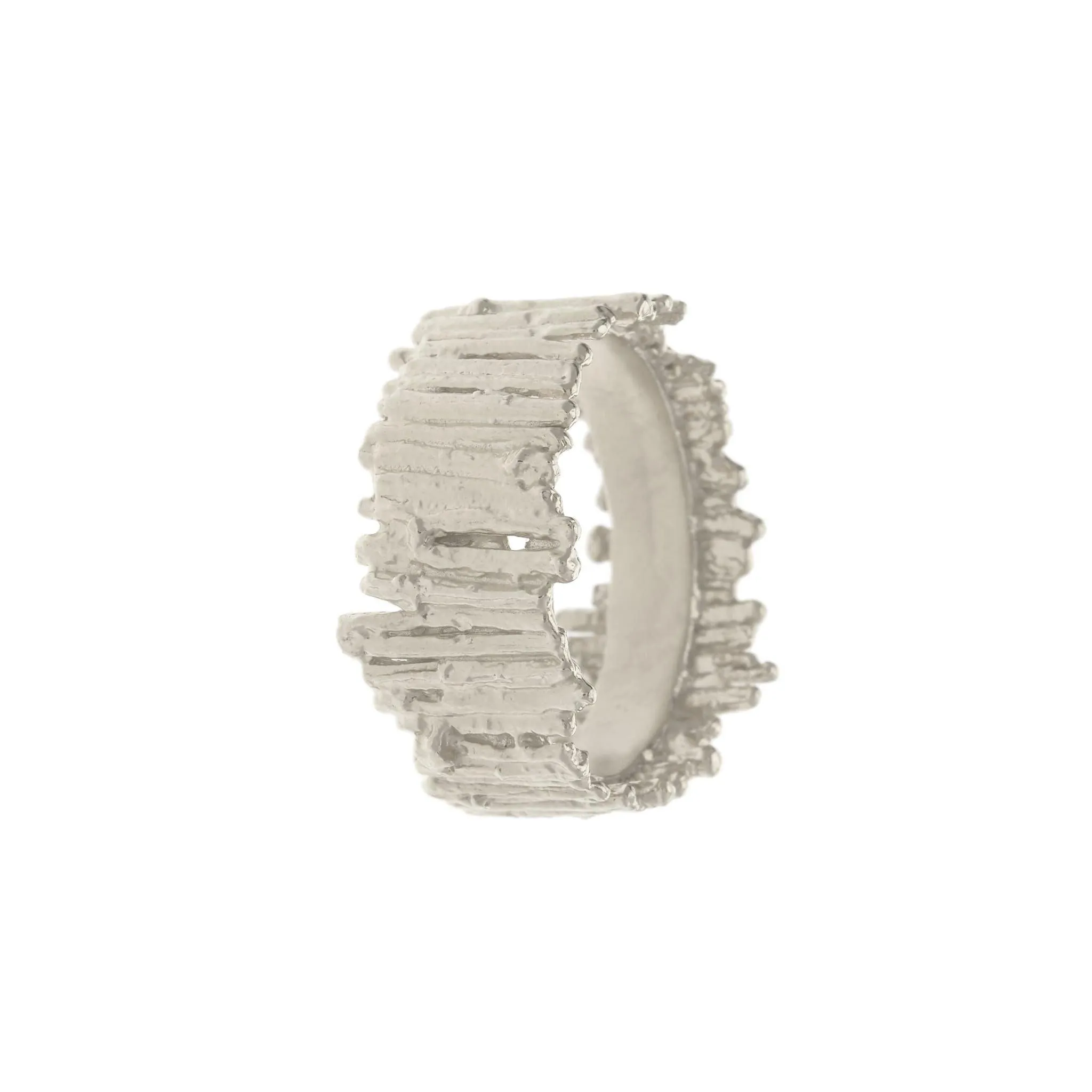 Alex Monroe Tree Bark Wide Band Ring