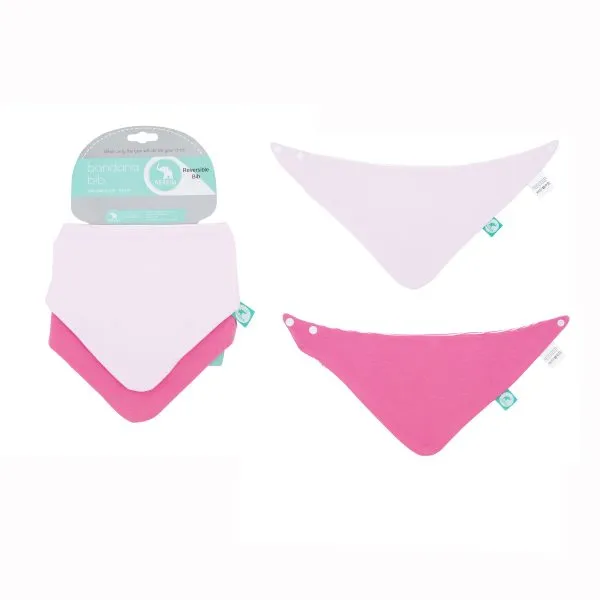 All4Ella 2 Pack Reversible Banbana Bibs- Bow