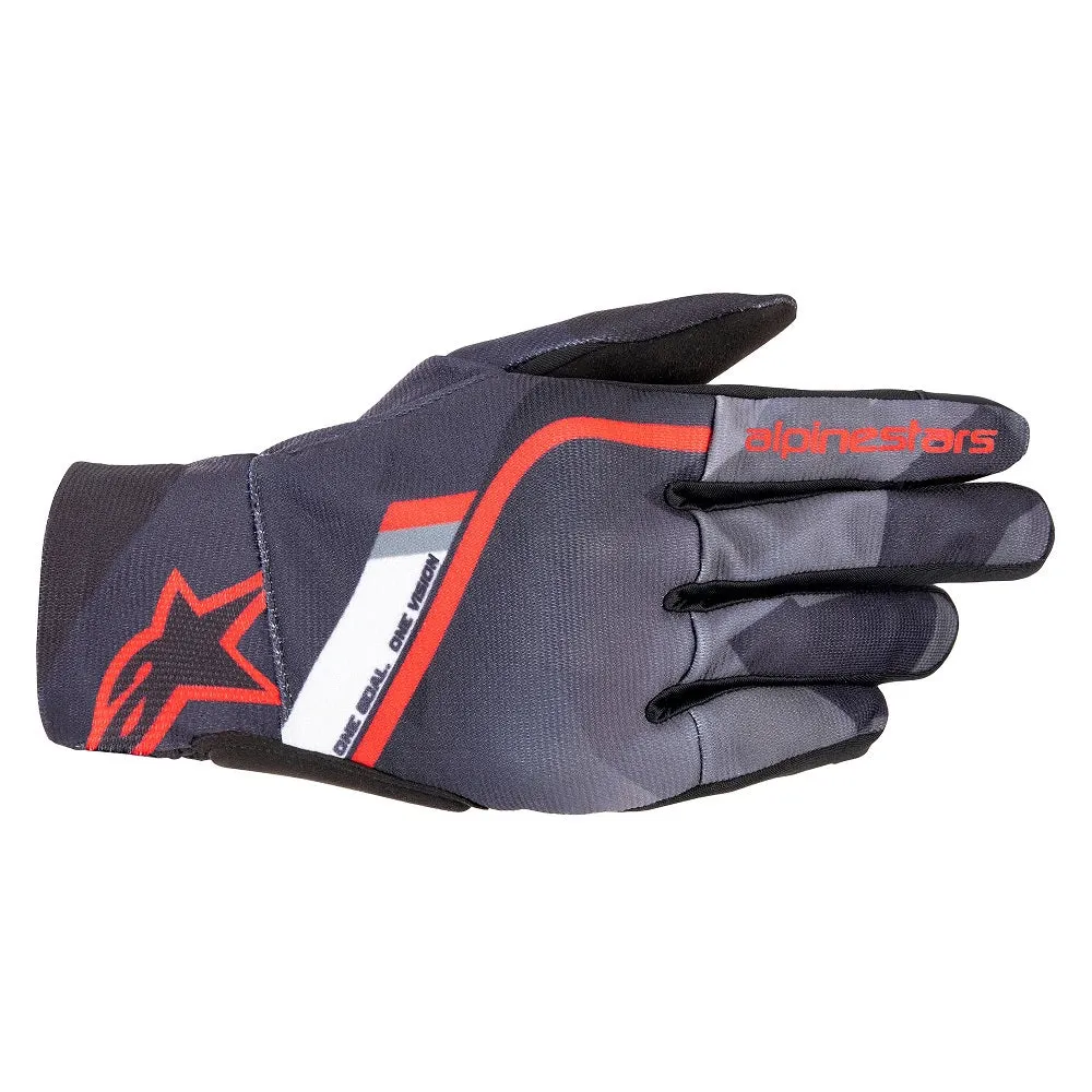 Alpinestars Reef Motorcycle Glove - Black, Grey Camo, Bright Red