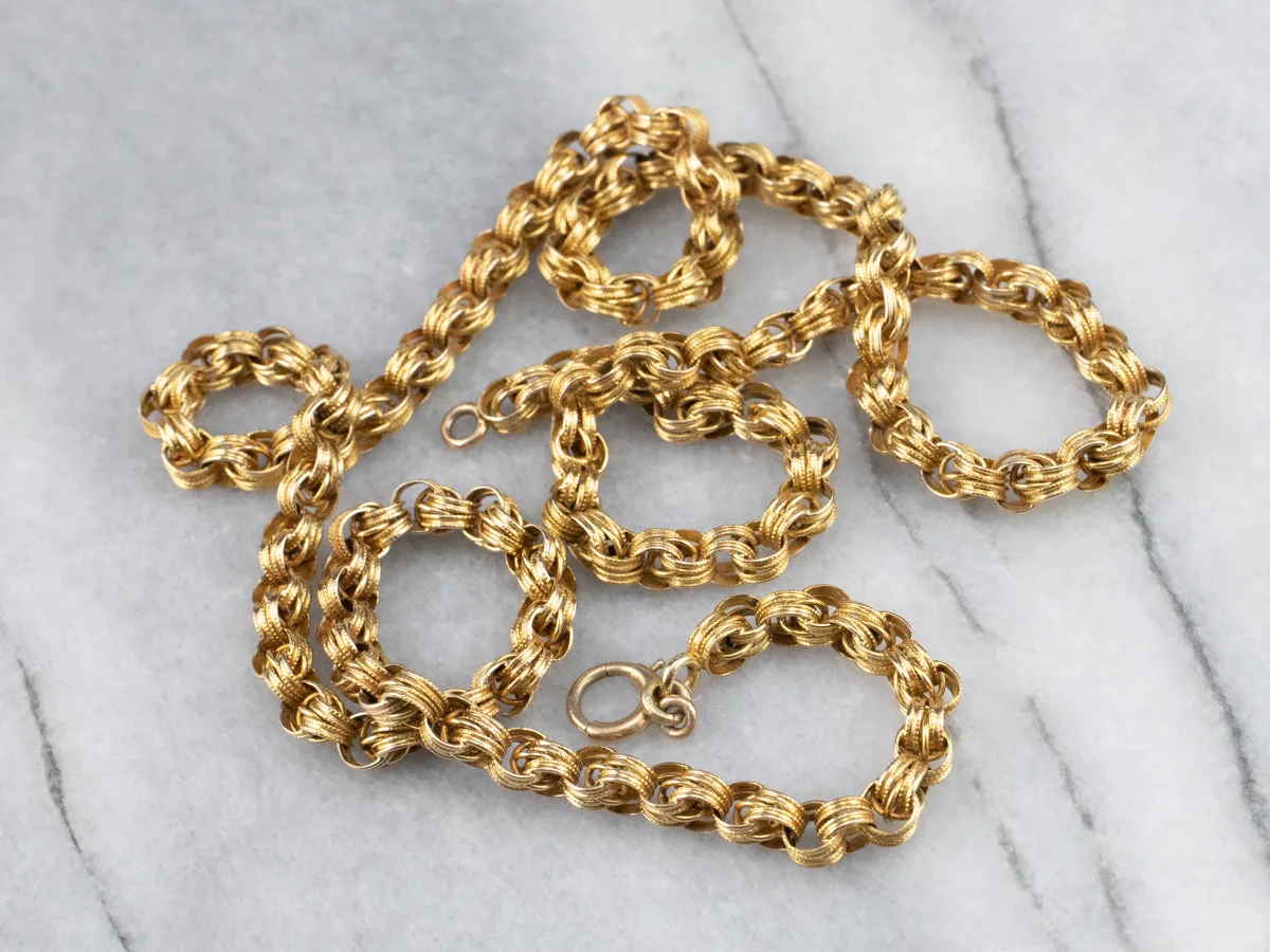 Antique Fancy Link Chain Necklace