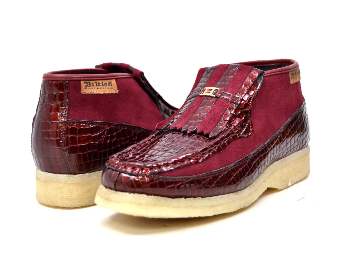 Apollo Croc Suede & Croc Handmade Shoe from British Collection