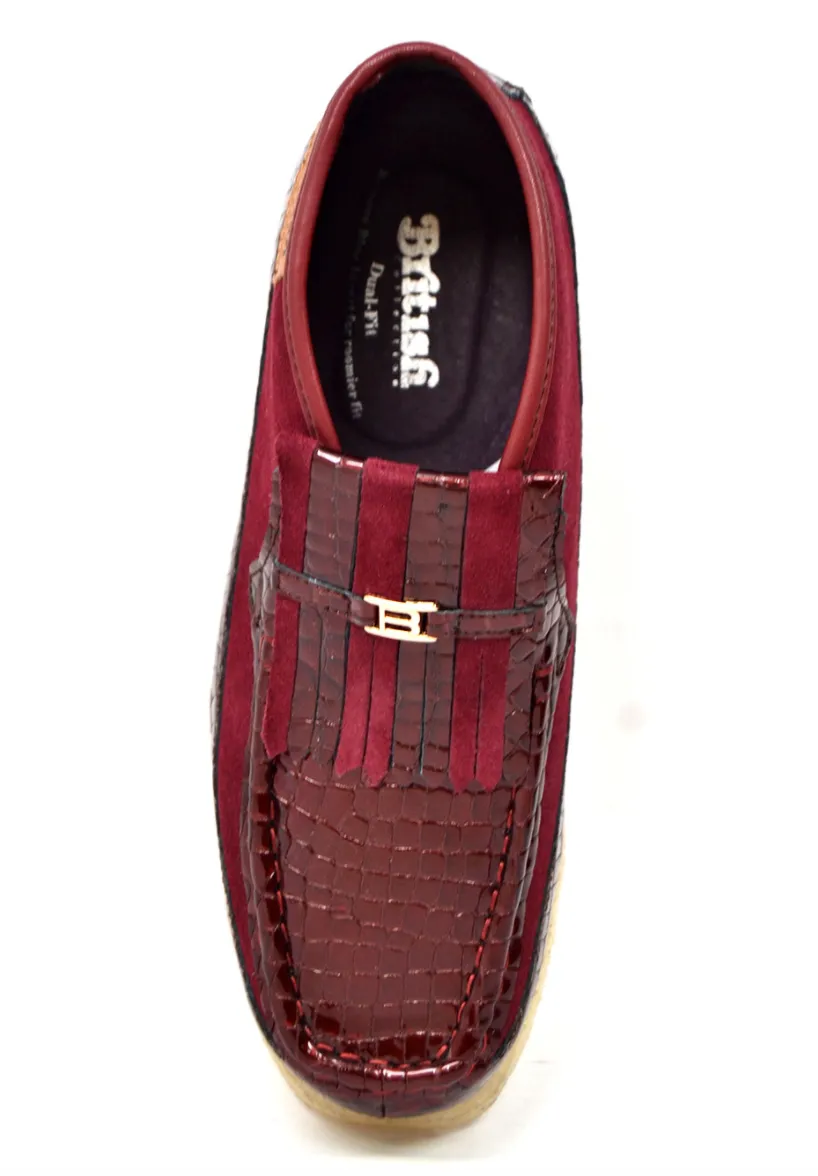 Apollo Croc Suede & Croc Handmade Shoe from British Collection