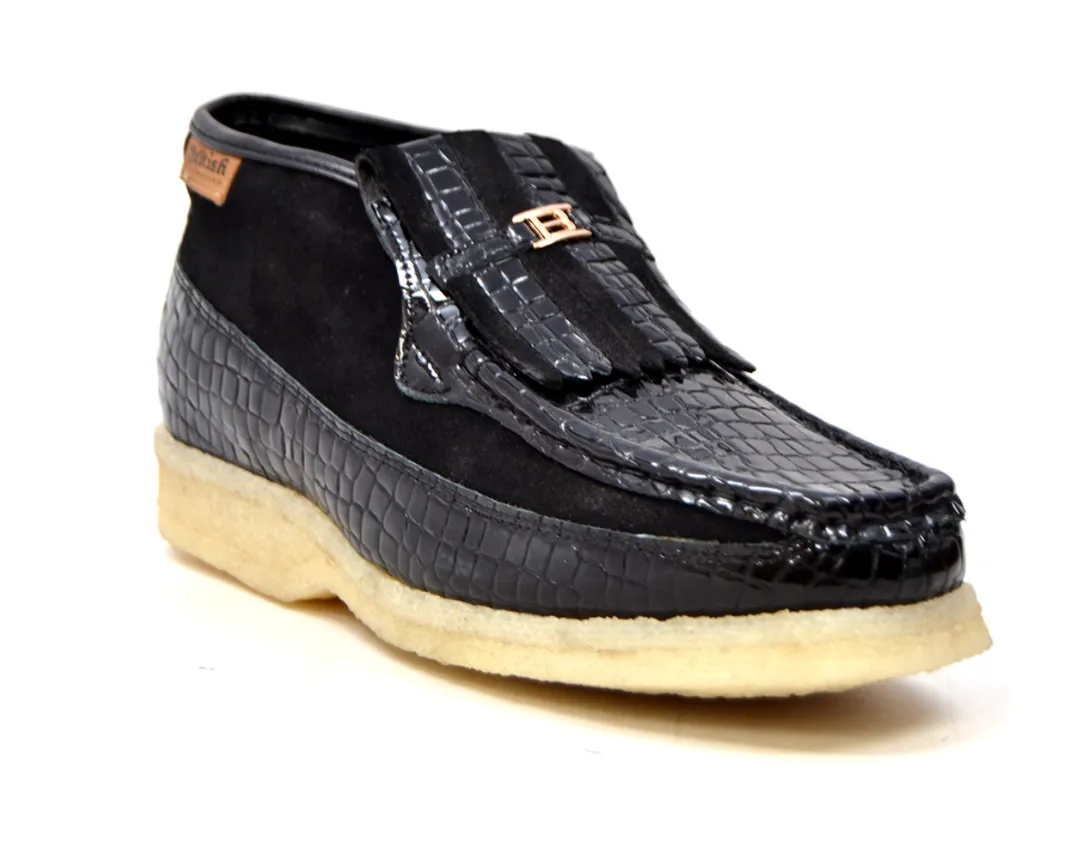 Apollo Croc Suede & Croc Handmade Shoe from British Collection