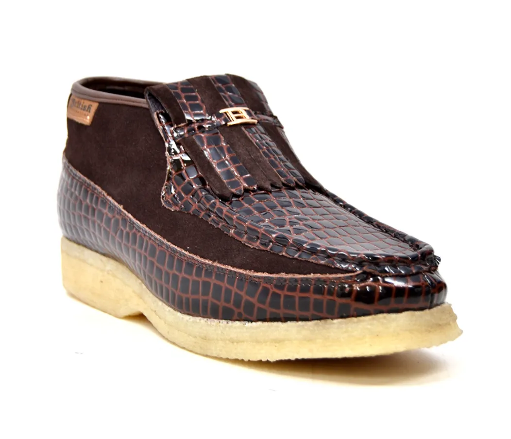 Apollo Croc Suede & Croc Handmade Shoe from British Collection