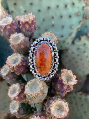 Apple Coral Adjustable ring