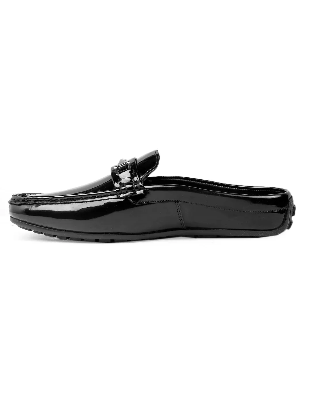 Bacca Bucci JAMBOREE Fashion Mules/Clogs/Backless Loafers for Party/Travel/Office-Shiny Black