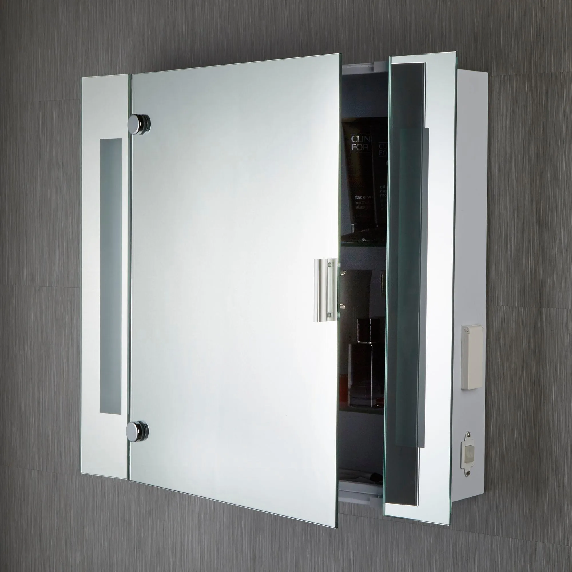 Bathroom Mirror Light - Illuminated Mirror Glass Cabinet