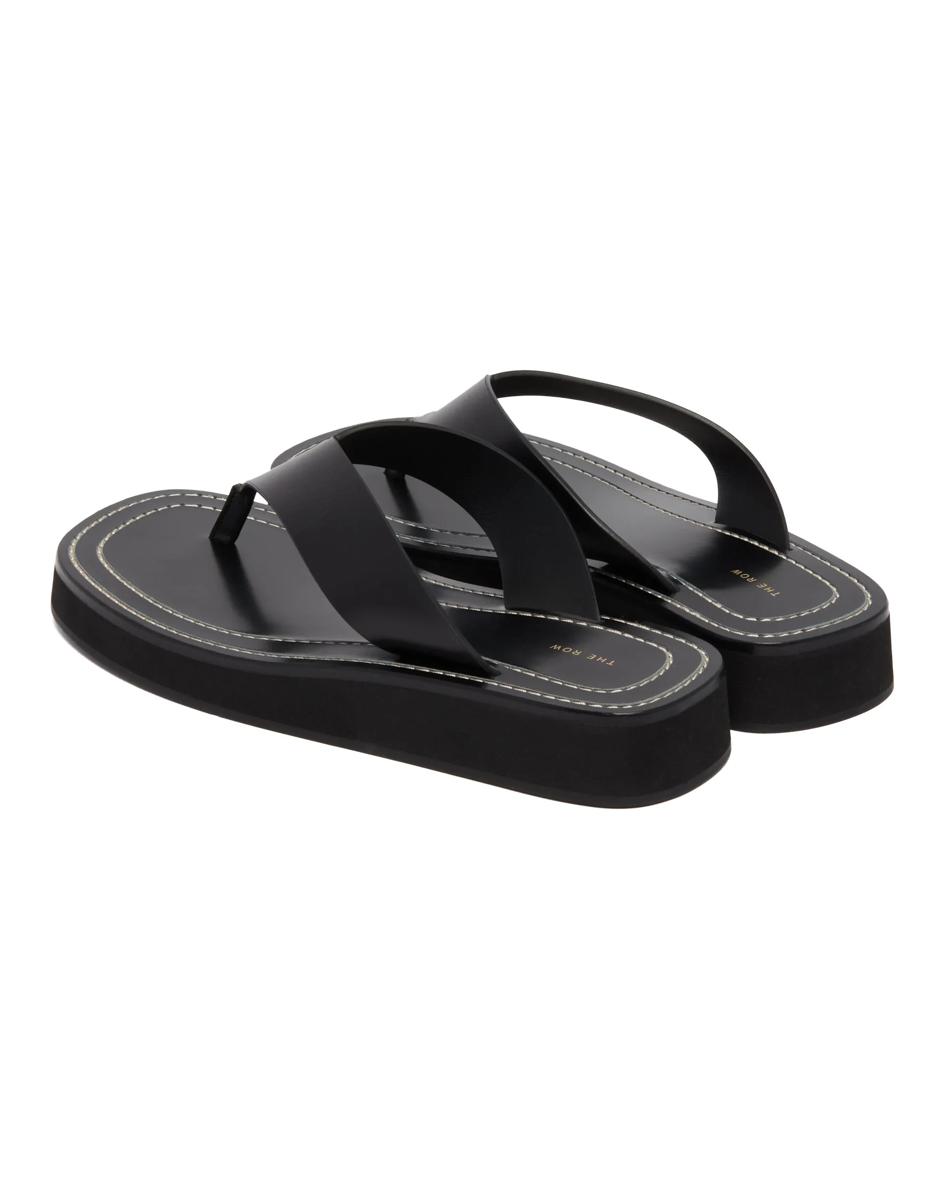 Black Ginza Flip-Flop Sandals