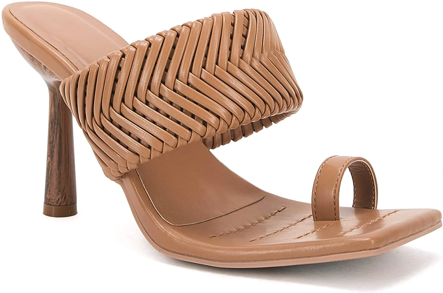 Braided Heeled Mule Sandals