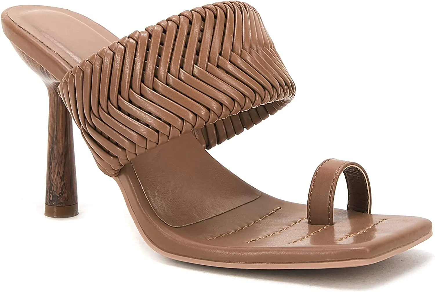 Braided Heeled Mule Sandals