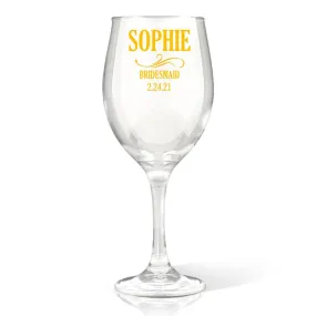 Bridal Party Wine Glass