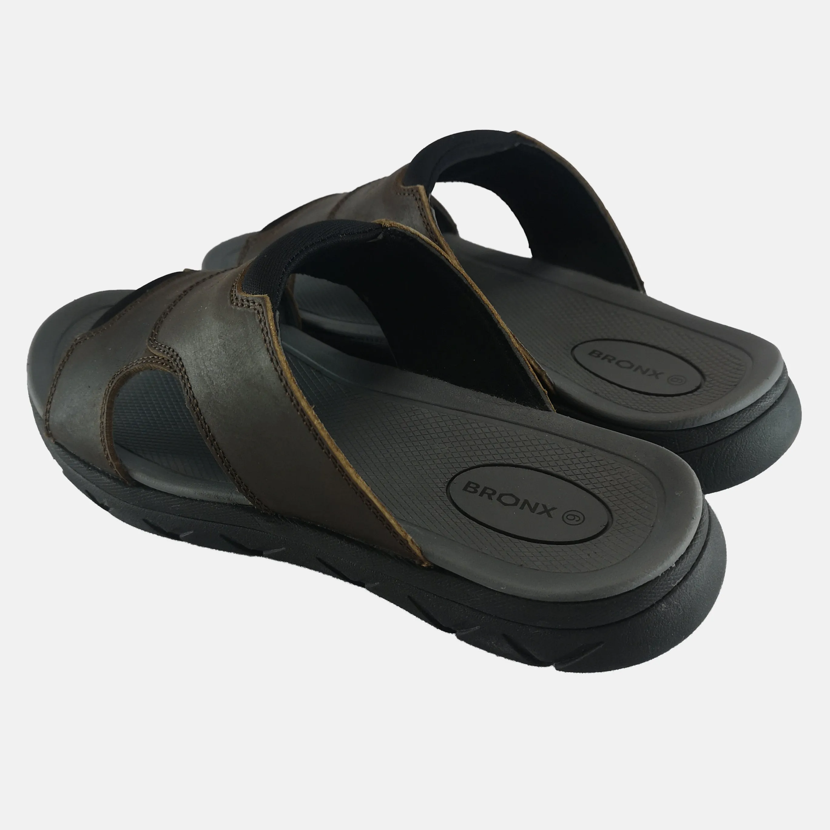 Bronx Leather Choc Midtown Sandals