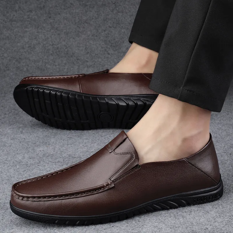 Business Leather Shoes Slip On Loafers Drive Walking Shoes | B2102