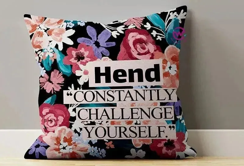 Canvas Cushion-Square Shape - Motivation