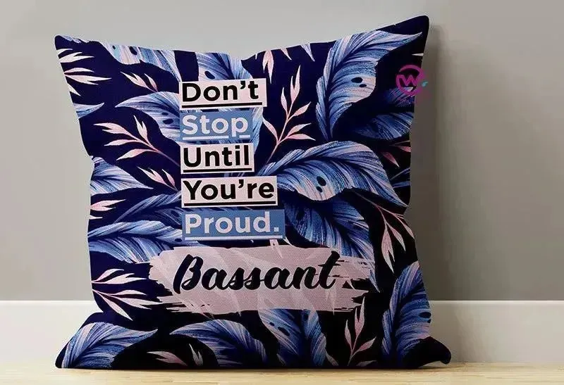 Canvas Cushion-Square Shape - Motivation