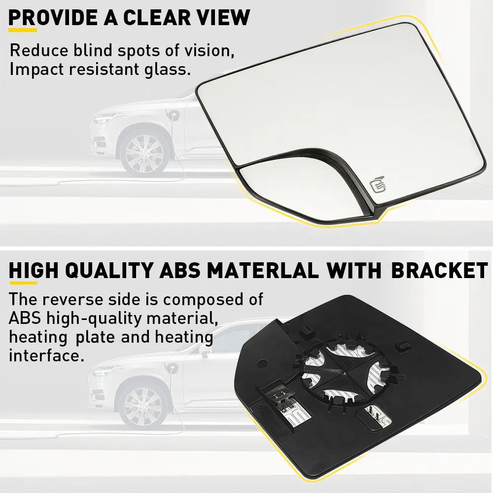 Car Rearview Side Heated Mirror Glass with Blind Spot Glass for 2015-2020 Ford F150