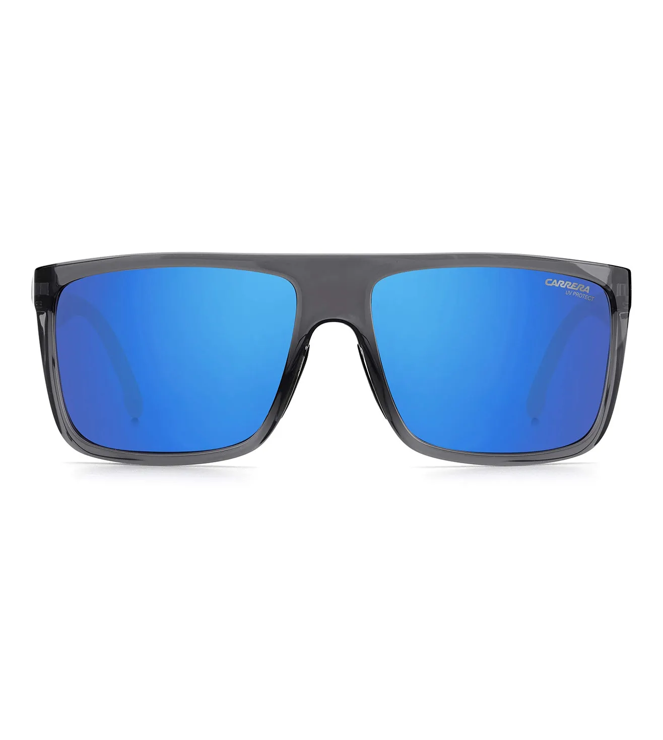 Carrera Men's Grey with Blue mirror effect Rectangular Sunglass