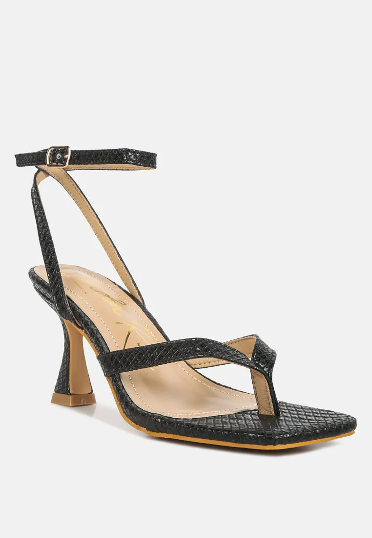 Celty Ankle Strap Spool Heel Sandals