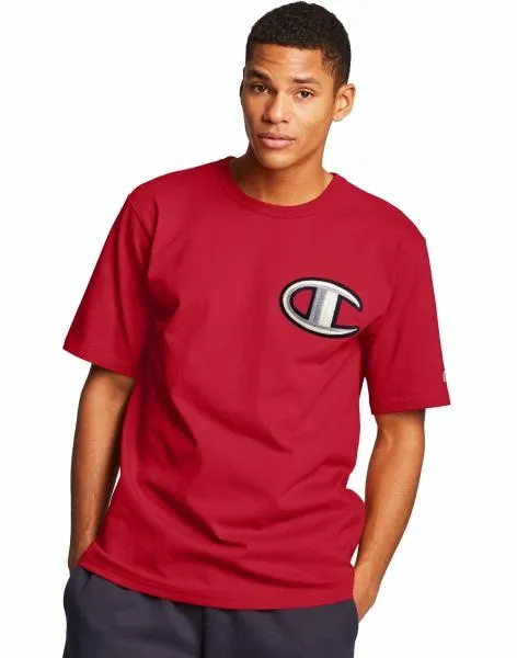 CHAMPION - Men - Floss Stitch C Tee - Red