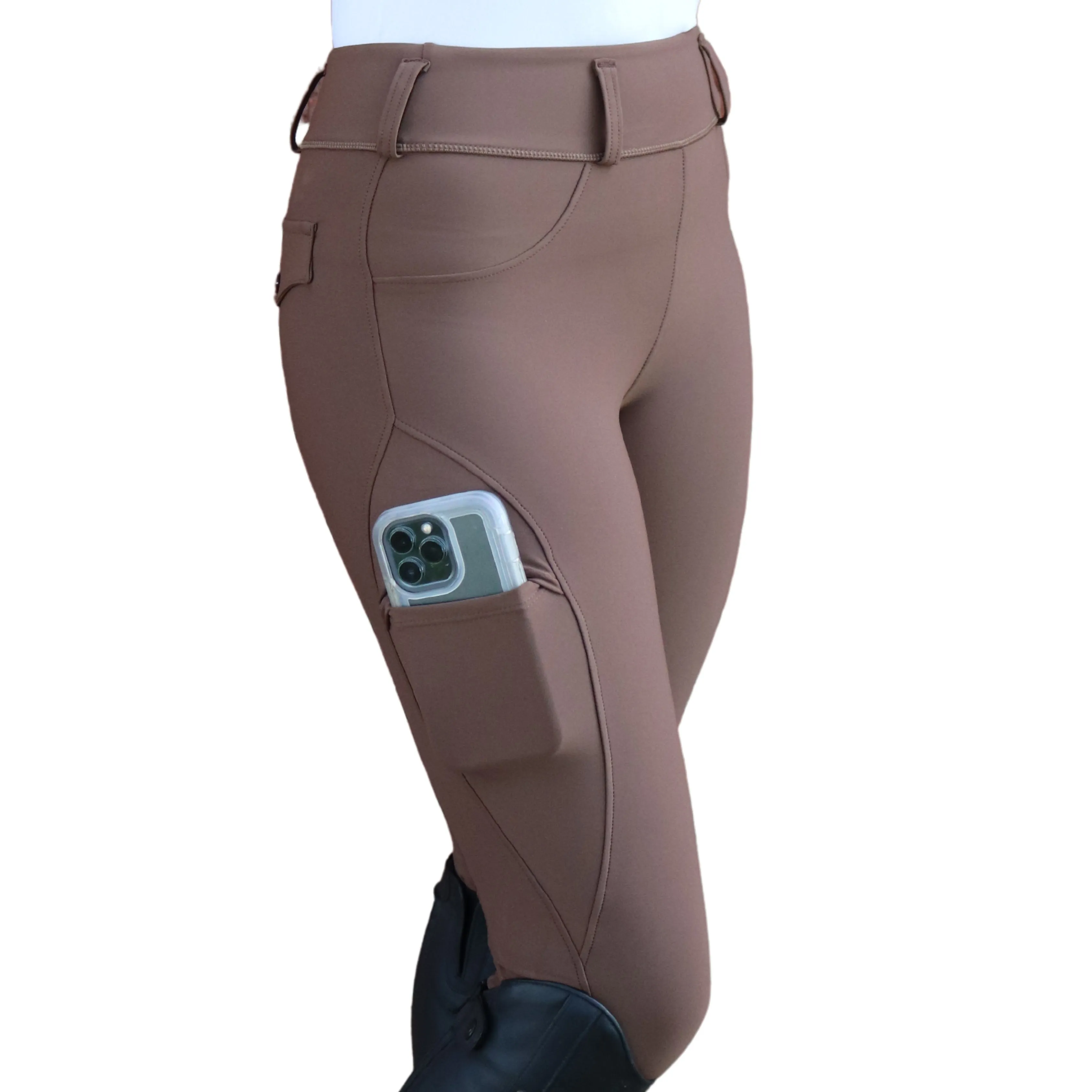 CLOSE OUT Comfort Grip Leggings - Mocha