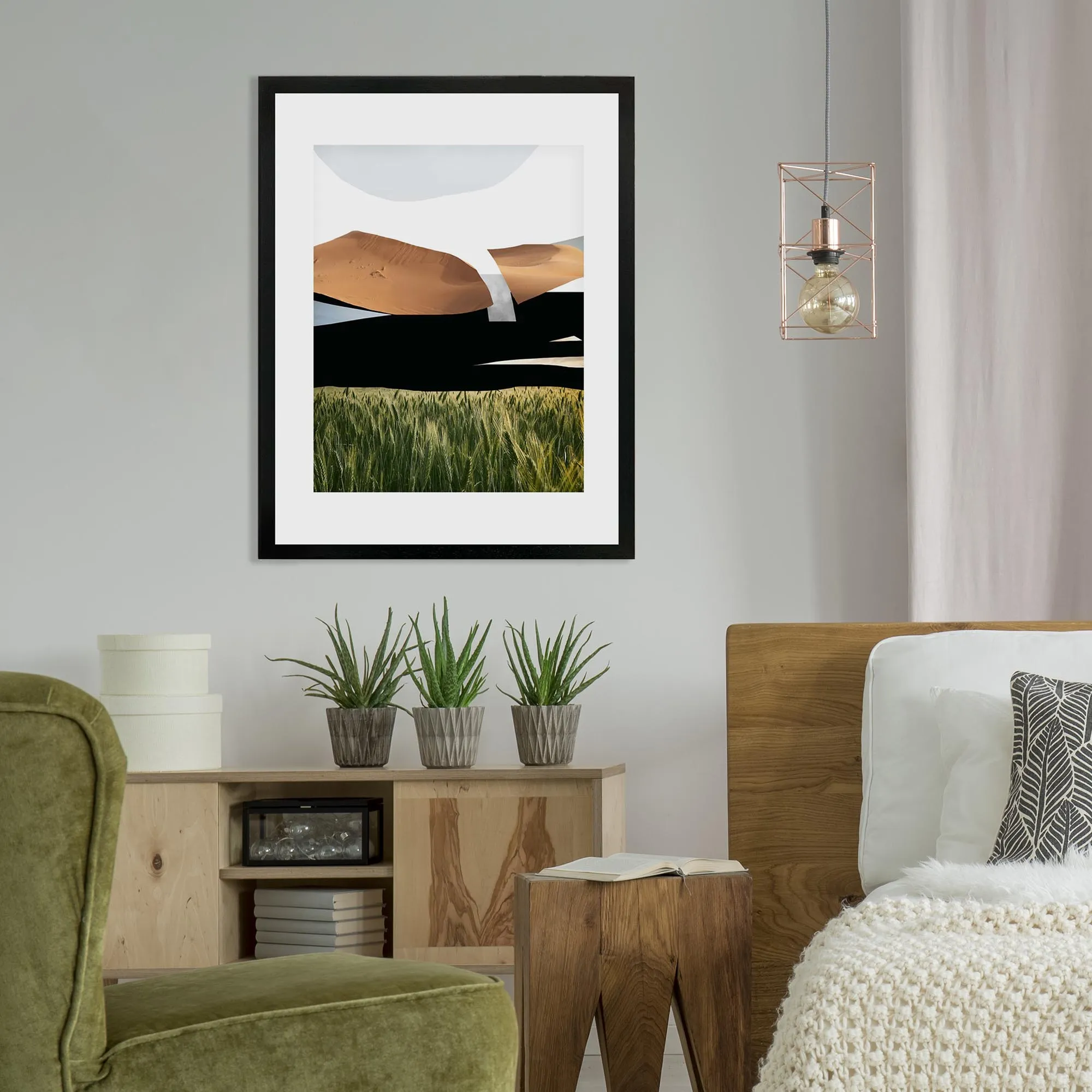 Collage Landscape Framed Artwork