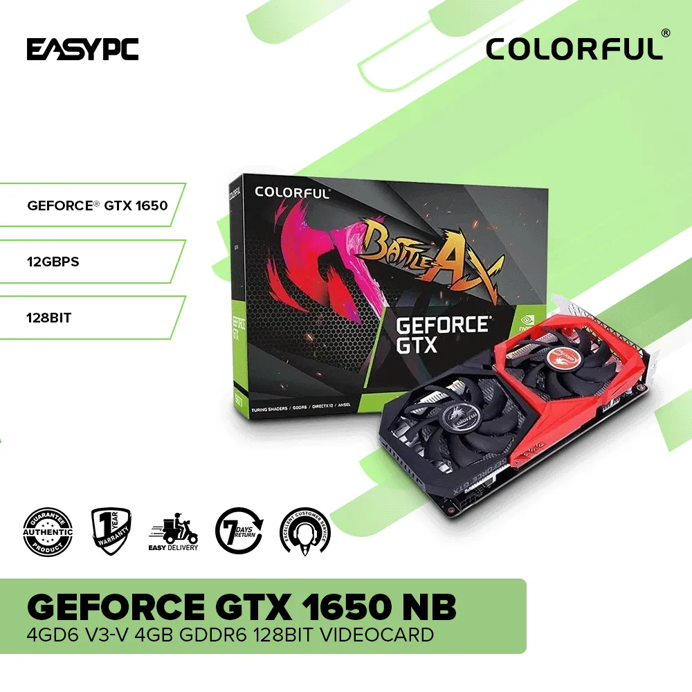 COLORFUL GEFORCE GTX 1650 NB 4GD6 V3-V 4GB GDDR6 128BIT Videocard