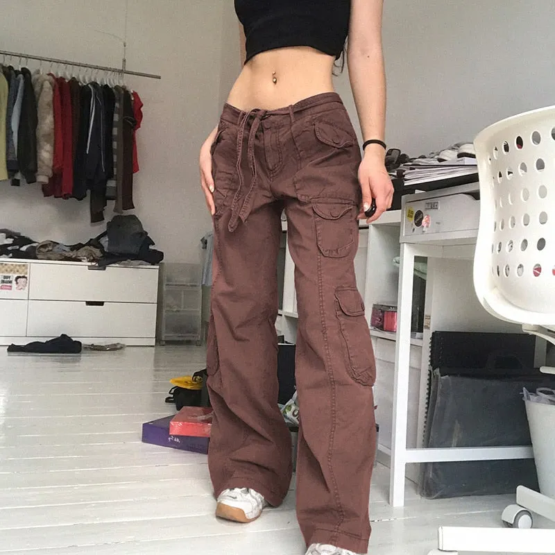 DressBetty - Y2K Jeans Low Rise Trousers Blue Vintage Gothic Print Baggy Casual Wide Leg Denim Aesthetic