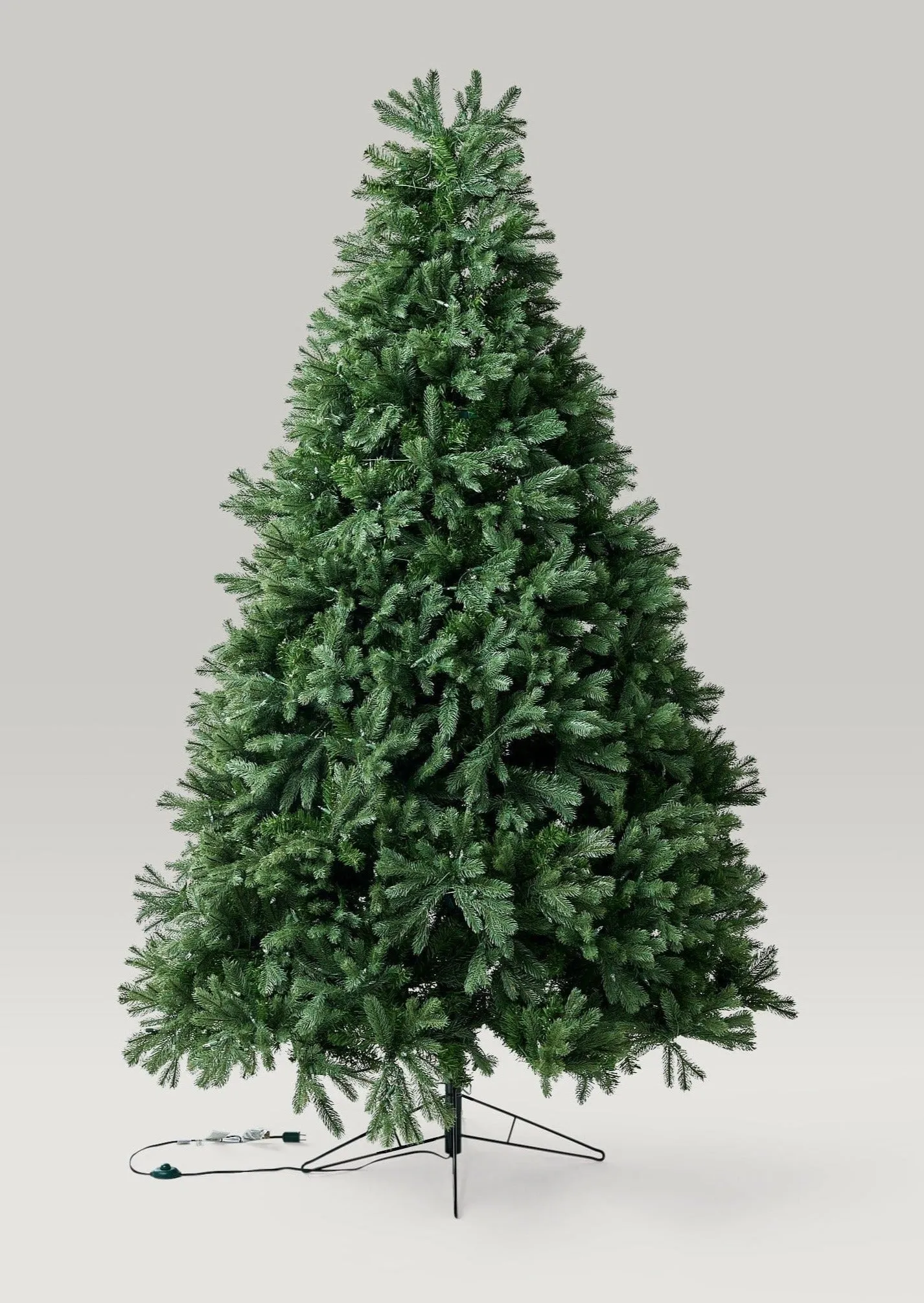 Faux Spruce Tree Pre-Lit LED Christmas Tree with White Lights 9'