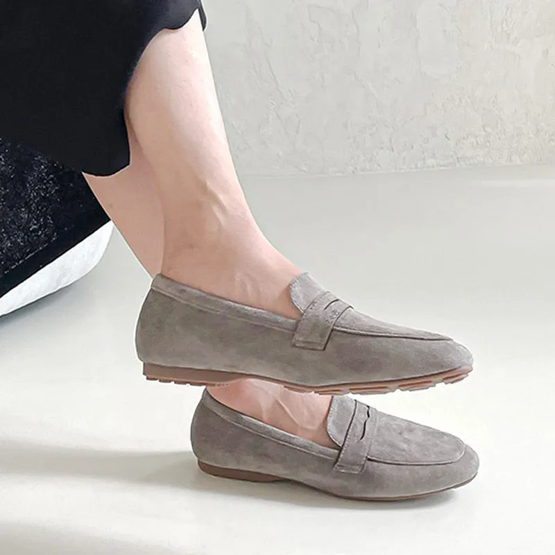 Faux Suede Casual Loafers Single Shoes Women 2022 Summer Autumn Fashion Slip on Shoes Girls Moccasin Mules Office Ladies Flats