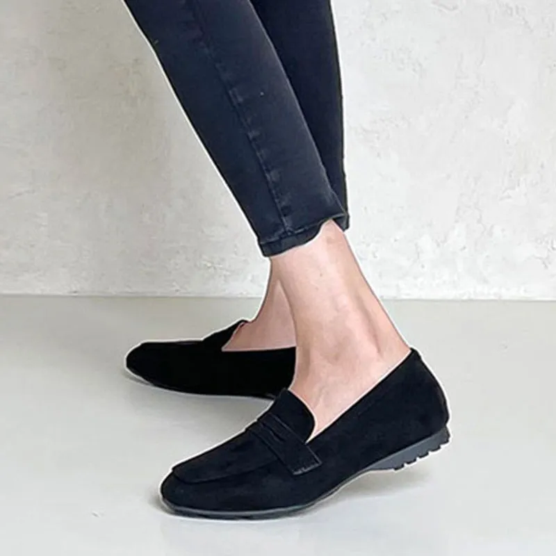 Faux Suede Casual Loafers Single Shoes Women 2022 Summer Autumn Fashion Slip on Shoes Girls Moccasin Mules Office Ladies Flats